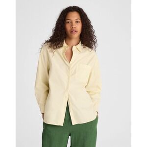 NWT Madewell The Easy Shirt in Poplin Sheer Pineapple Yellow XXS